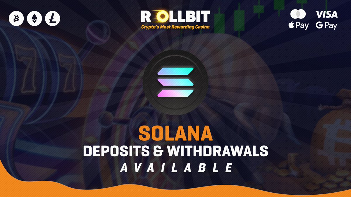 rollbit's tweet image. #Solana (SOL) deposits &amp;amp; withdrawals are now live!

Another first for a crypto casino! By supporting SOL, our users can now benefit from lower transaction costs and faster confirmations

RT + tag your favourite SOL enthusiast for a chance to win $1,000💰