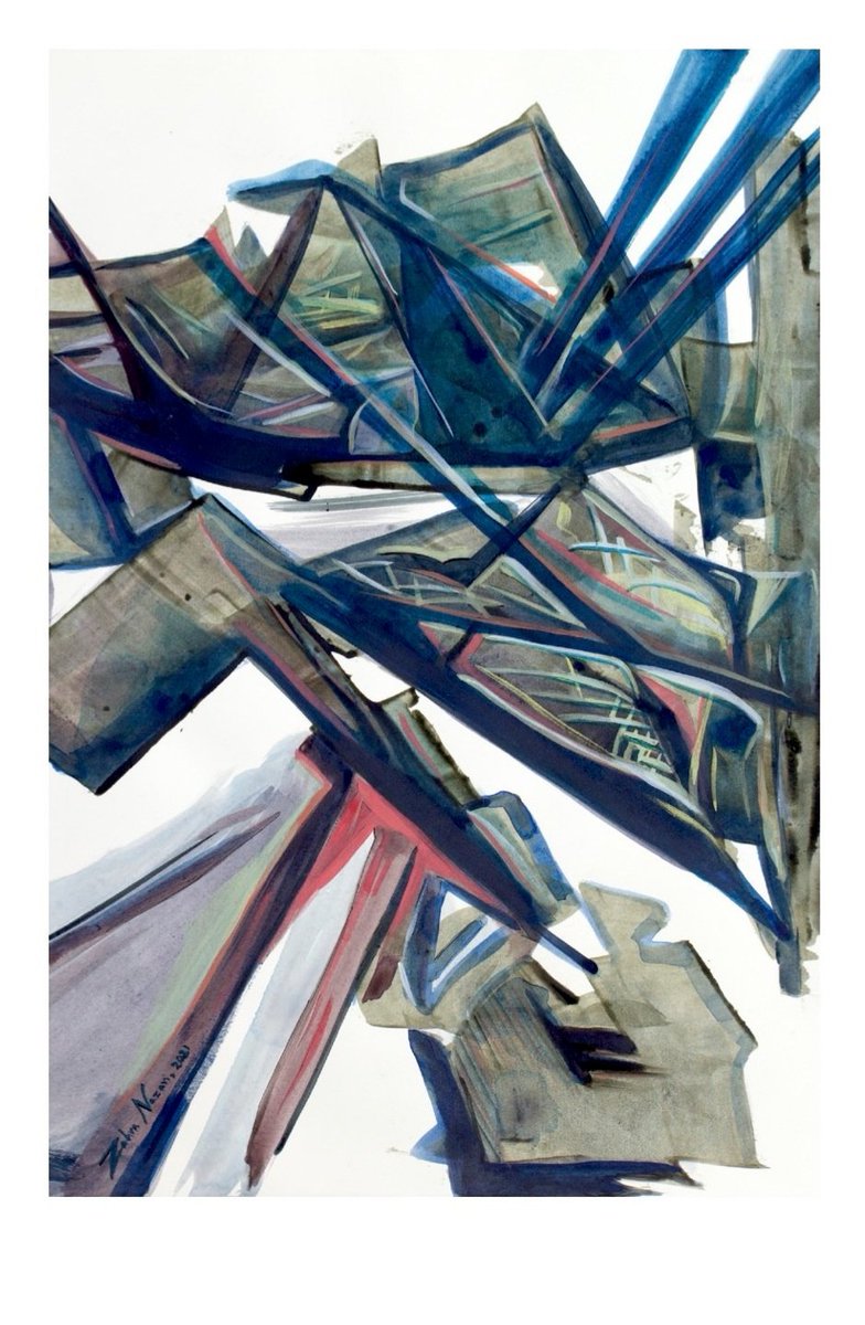 Rays of Light, 2021, acrylic on paper, 22.5x15 in.
.
#artonpaper #contemporaryart
#contemporaryartist #contemporaryartcollection #interiordesign #architecturalpainting #architecturelovers #newyorkgallery #NYCartist #postmodernarchitecture #womenartists #artoftheday #zahranazari