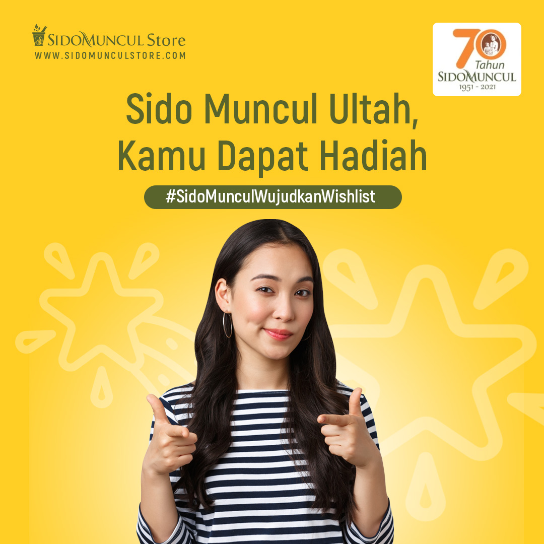 Sidomunculstore's tweet photo. TWITTER DO YOUR MAGIC!

Menyambut ulang tahun yang ke-70, Sido Muncul mau bagi-bagi saldo digital TOTAL JUTAAN RUPIAH untuk 110 ORANG yang beruntung! Caranya gimana? Cek foto di bawah ya. Yuk, langsung buruan ikutan👇

#SidoMunculStore
#BelanjaSehatDenganHebat https://t.co/0PkVN92K7M