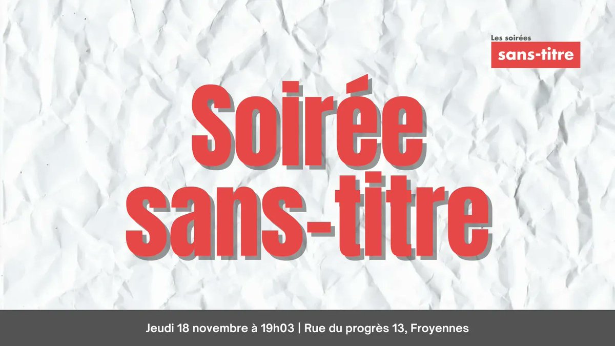 choqwapi's tweet image. Le retour des ⬜ soirées sans-titre 🟥, c&apos;est jeudi prochain à 19h03 ! 🎉  

Viens, avez nous, retrouver la bonne ambiance de ces soirées. 
En plus de s&apos;y amuser, on y apprend un tas de choses hyper intéressantes. 

N&apos;attends plus et inscris-toi 👇 
buff.ly/3ELo8y1