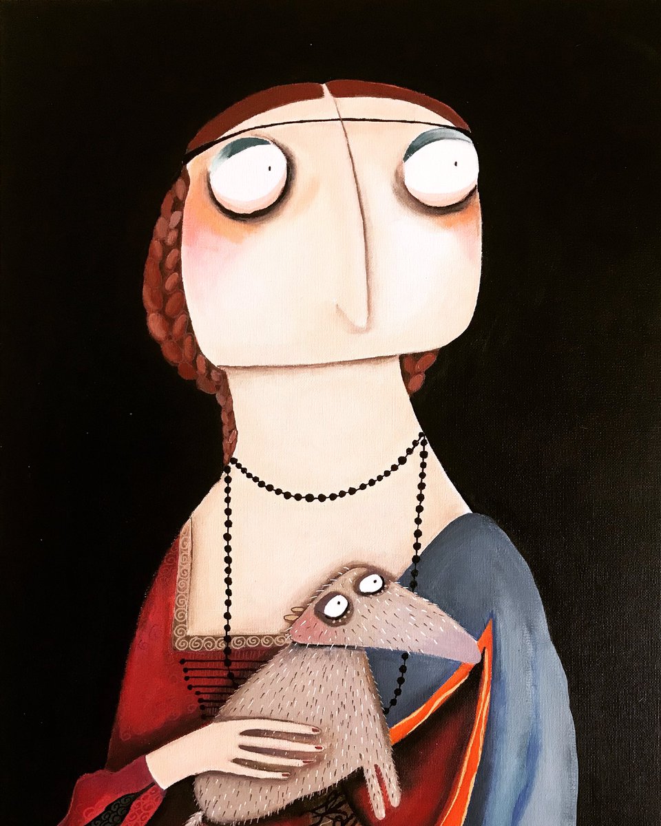 lacaluna2's tweet photo. „The lady Krägelow with her ermine Pjotre. Inspired by Leonardo Da Vinci.“ https://t.co/DmRgcWN4pc #leonardo #davinci #ermine #painting #art @opensea @etsy #art #lacaluna #cryptoart #nft #openseanft #Ethereum #nftcollectors #NFTCommmunity #NFTs #nftart #NFTartist #NFTartwork #art https://t.co/jnetWeuhPW