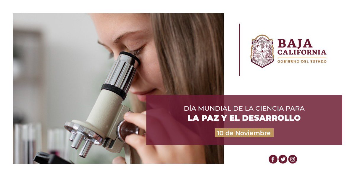 Cada 10 de Noviembre celebramos el Día Mundial de la Ciencia para la Paz y el Desarrollo, con el objetivo de informarnos sobre los avances en la #ciencia, hacer uso responsable de esta, y reconocer el rol que desempeñan los científicos para encontrar soluciones en beneficio.