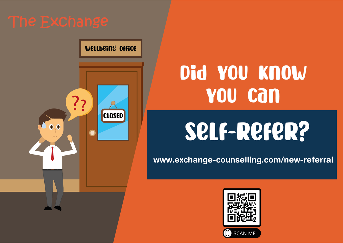 EAC School Counselling Service (@eacschoolcouns) on Twitter photo Our Self-Referral Poster from <a href="/ExchangeWB/">Exchange Wellbeing</a> has been updated with a QR code. Please display these in schools and on school websites and social media platforms <a href="/DoonAcad/">Doon Academy</a> <a href="/Stewarton_Acad/">Stewarton Academy</a> <a href="/StJoAcad/">St Joseph's Academy</a> @WMCKilmarnockAc @EACrobertburns <a href="/EACParkschool/">EACParkSchool</a> <a href="/Grange_Academy1/">Grange Academy</a> <a href="/LoudounAcademy1/">Loudoun Academy</a> Our Self-Referral Poster from <a href="/ExchangeWB/">Exchange Wellbeing</a> has been updated with a QR code. Please display these in schools and on school websites and social media platforms <a href="/DoonAcad/">Doon Academy</a> <a href="/Stewarton_Acad/">Stewarton Academy</a> <a href="/StJoAcad/">St Joseph's Academy</a> @WMCKilmarnockAc @EACrobertburns <a href="/EACParkschool/">EACParkSchool</a> <a href="/Grange_Academy1/">Grange Academy</a> <a href="/LoudounAcademy1/">Loudoun Academy</a>
