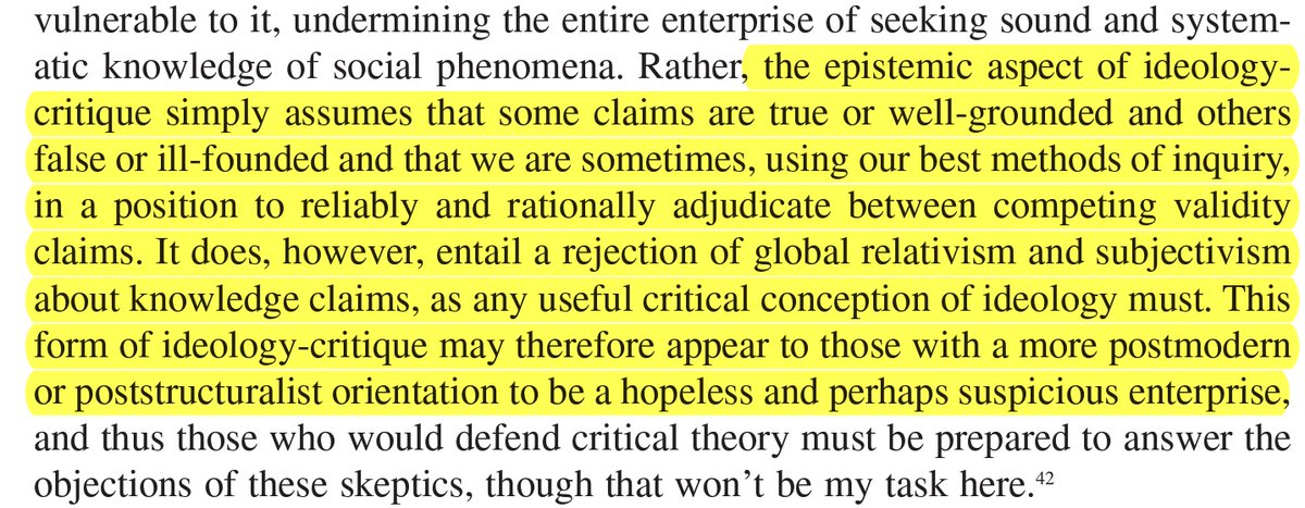 Tommie Shelby being right about why postmodernists, poststructuralists &amp; co can't do ideology critique properly. It's hilariously maddening that Critical Theory is associated with those intellectually bankrupt traditions these days.