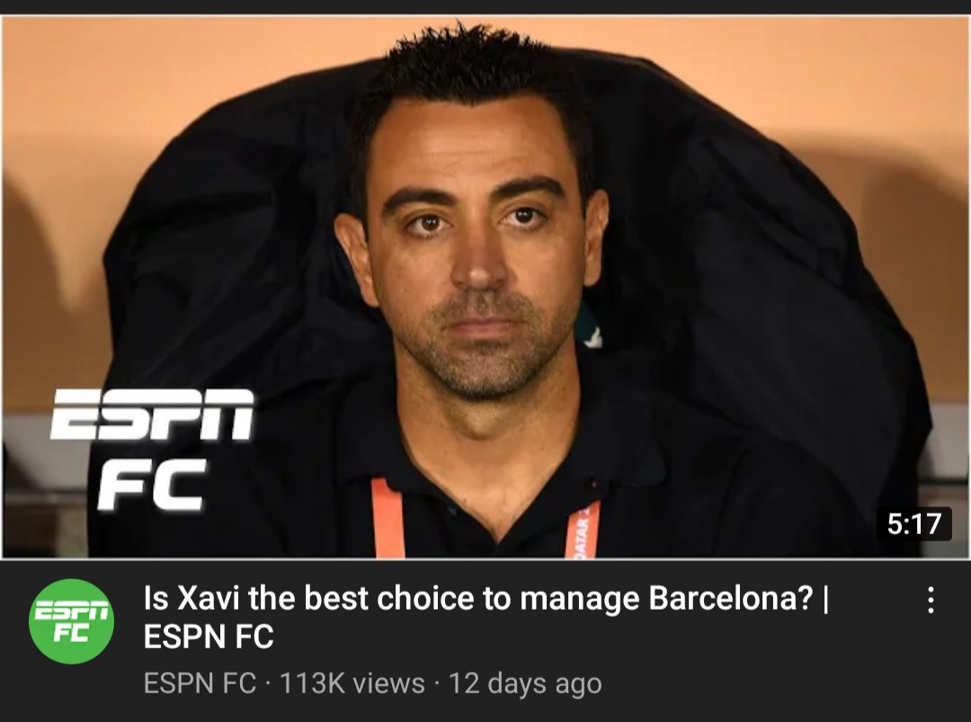 Bri_an2's tweet photo. ESPN FC hates Xavi 😭😭 https://t.co/oSgKfE0YGv