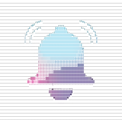 ebbey_thomas's tweet photo. This is my 2nd day of submitting art for @epnsproject  #ROCKSTAR. This one is made by taking an image of the EPNS logo and converting it to colored ASCII characters using Python. All the best to @harshrajat  for his demo of #EPNS at Solana Breakpoint Conference ❤️❤️. https://t.co/ndhHj3cfbc