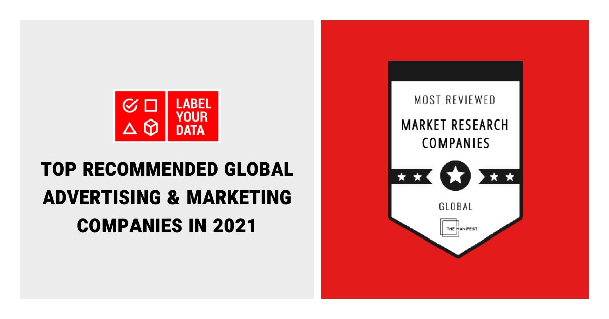 labelyourdata's tweet photo. We're one of the Most Reviewed Market Research Companies in 2021 by @the__manifest! 🔥
The list honors highly recommended &amp; reviewed service providers on @clutch_co. 
Huge thanks to our clients &amp; to our team❤️

#LabelYourData🟥#topserviceprovider #award #datalabeling #AI https://t.co/RytBBIIHdL