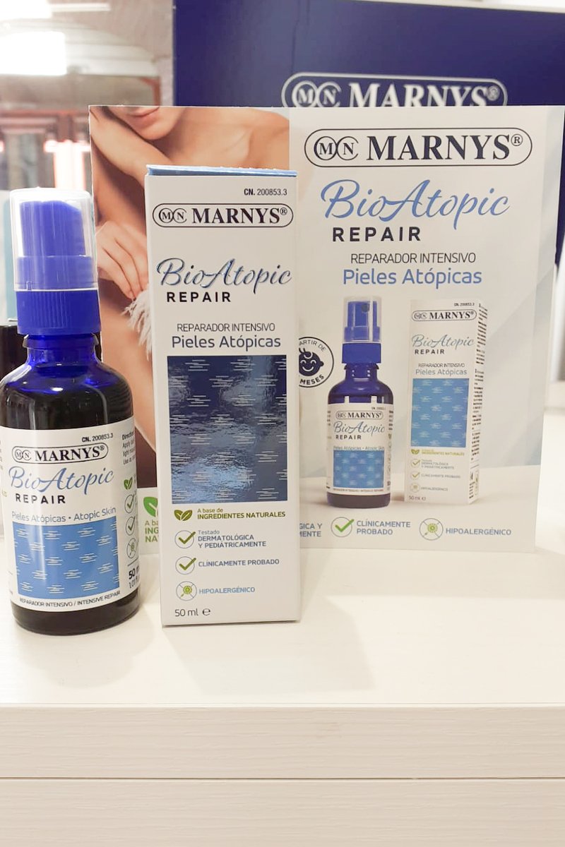 _saludyaromas_'s tweet photo. NUEVO BioAtopic Repair💙Aceite para pieles #atópicas con ingredientes naturales🌿

➕Apto a partir de 3 meses
➕Alivia los síntomas de la atopía por encima del 70%
➕Repara la barrera cutánea y mejora la textura de la piel en un 95%

#SaludyAromas C/ del Carmen, #Cartagena https://t.co/xA7irmPCnf