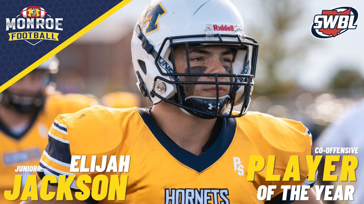 6Sphoto's tweet photo. 🐝🏈 Congratulations to Monroe Junior, Elijah Jackson who was named the 2021 SWBL East Division Football Co-Offensive Player of the Year!

@_MonroeFootball @HornetsInGame

#1HAH #HornetCountry https://t.co/qX2lozeaEP