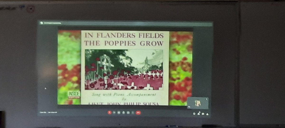 MrSimpsonMath's tweet photo. @GBJHS took some time today to remember. The virtual ceremony was planned and ran by a group of grade 9 students. #WeWillRememberThem https://t.co/y12UXvA9In