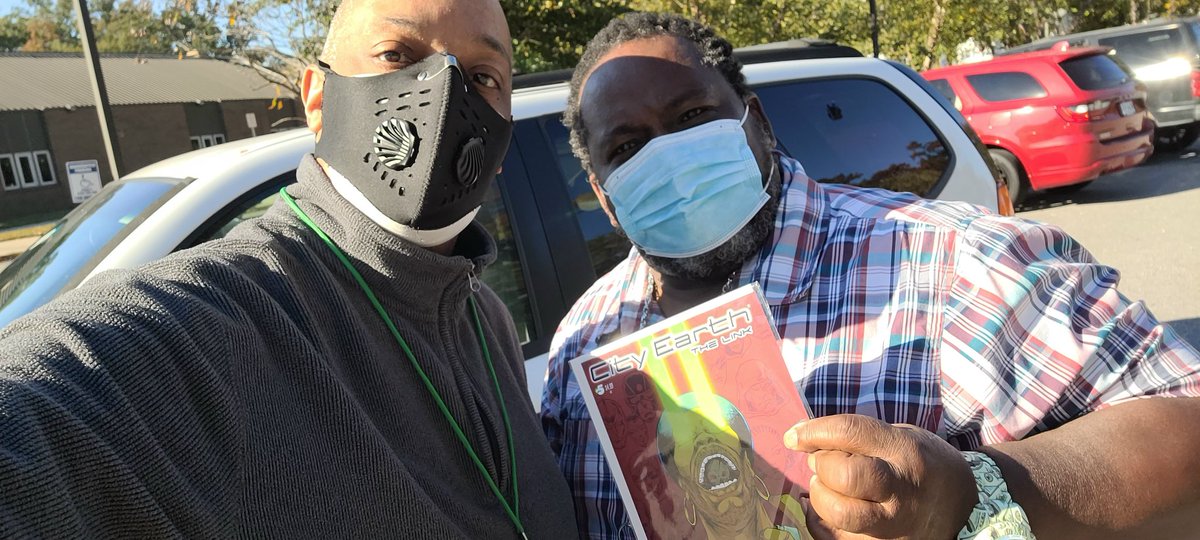 Highcreator1's tweet photo. What is my title City Earth Issue 5 is out and I made a special delivery to my contest winner. https://t.co/VTmHU4yV6h