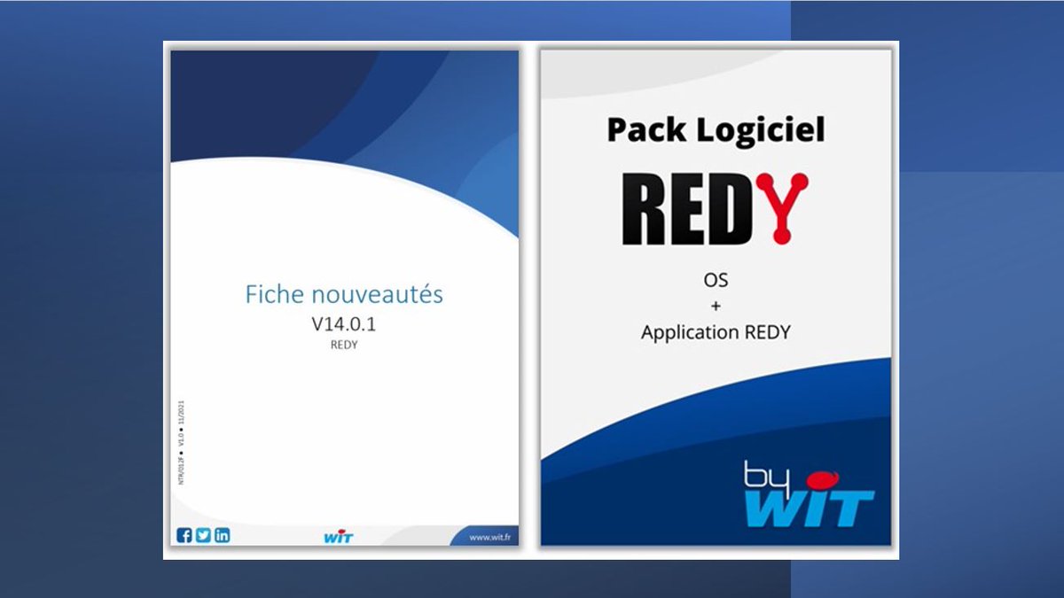 WIT (@wit_france) on Twitter photo đą NEWS : La version logicielle V14.0.1 du #REDY est disponible ! RDV sur notre site wit.fr espace « TĂ©lĂ©chargements ».
Une question ? Besoin dâun coup de main ? đ§hot-line@wit.fr etđ04 93 19 37 30.
Toute lâĂ©quipe #WIT vous souhaite de bonnes mises-Ă -jour ! đą NEWS : La version logicielle V14.0.1 du #REDY est disponible ! RDV sur notre site wit.fr espace « TĂ©lĂ©chargements ».
Une question ? Besoin dâun coup de main ? đ§hot-line@wit.fr etđ04 93 19 37 30.
Toute lâĂ©quipe #WIT vous souhaite de bonnes mises-Ă -jour !