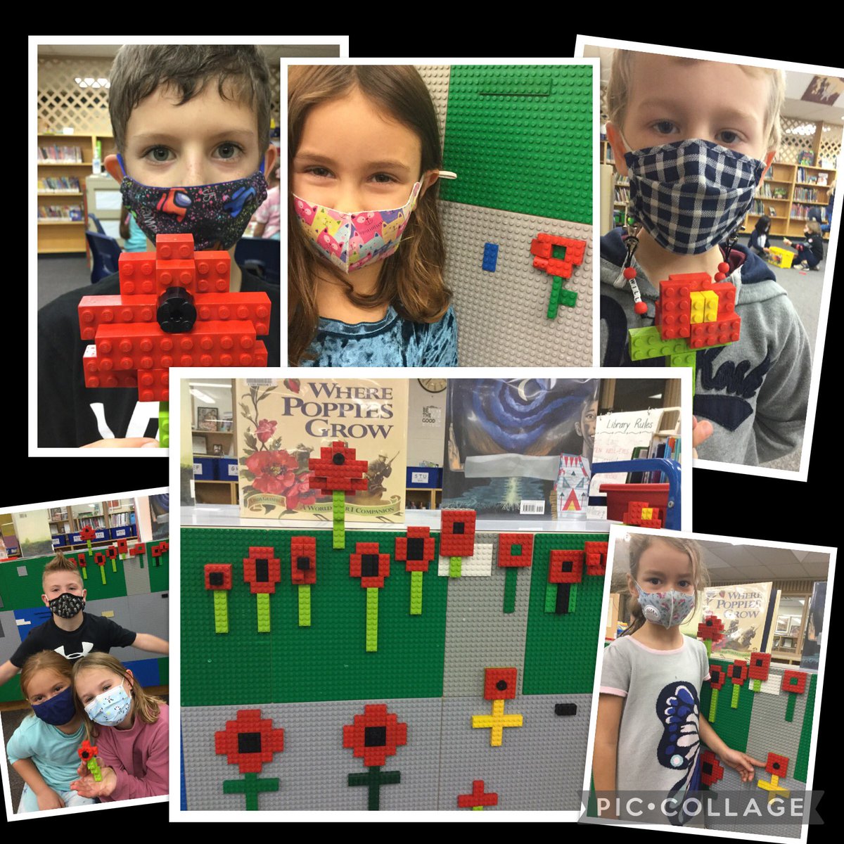 Our students built a Lego Field of Poppies to honour our Veterans <a href="/BrantHillsPS/">Brant Hills P.S.</a> <a href="/HaltonDSB/">HDSB</a> @HDSBLibraries #RemembranceDay  #STEM #Lego