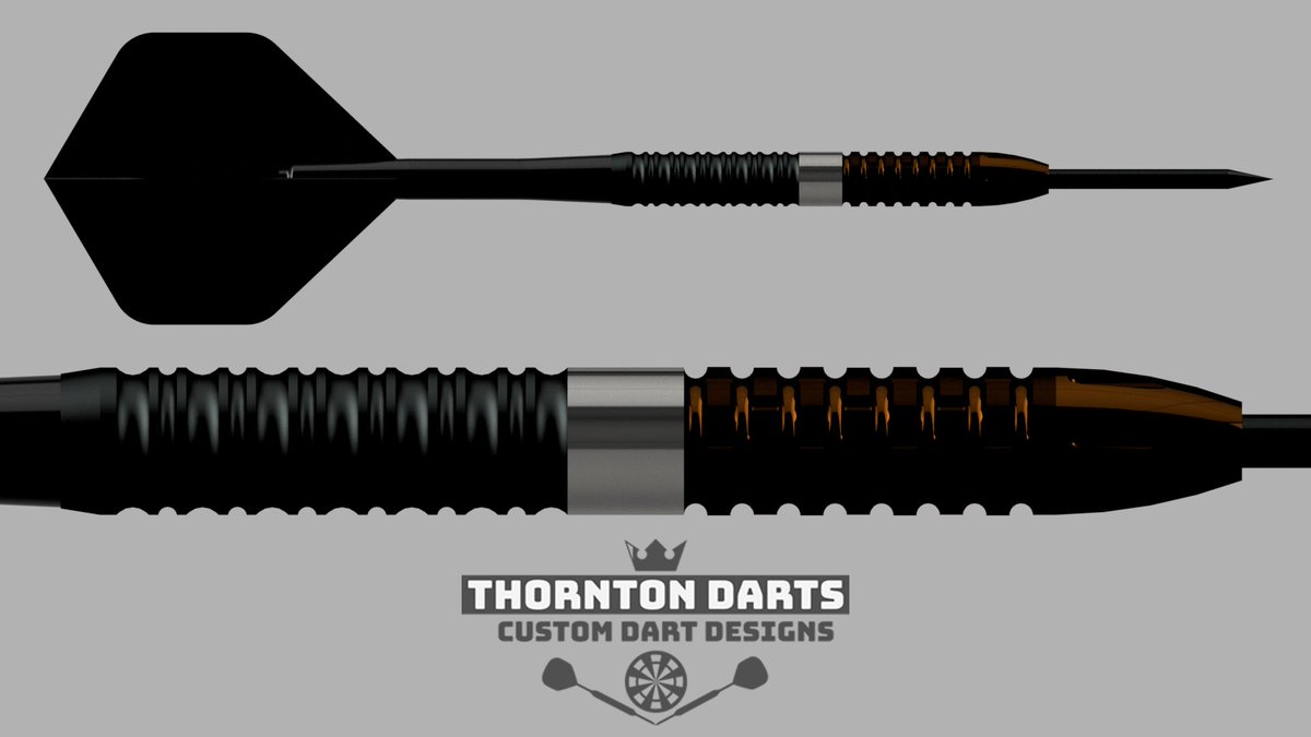 DartsFactory01's tweet photo. Final design to Finished product for @henbarris

95% Tungsten 23g - 50.8 x 6.4mm 

Dual Coated Black and Bronze with Tear drops on the nose, alternate cuts on front grip and Laser Etched Initials

What do you Think? https://t.co/4ZUe2sLKdH