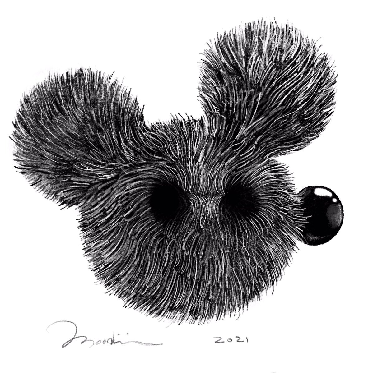 mooodinism's tweet photo. The character is being represented many times in many different forms in many artists' works.  
This is my practice on what I have never experienced or watched.

@mooodinism mooodini 
#torontoartist
#contemporaryart 
#torontoart 
#torontoartscene 
#pitchwars2021 
#pitmad 
#DVpit https://t.co/hBbmmH4byr