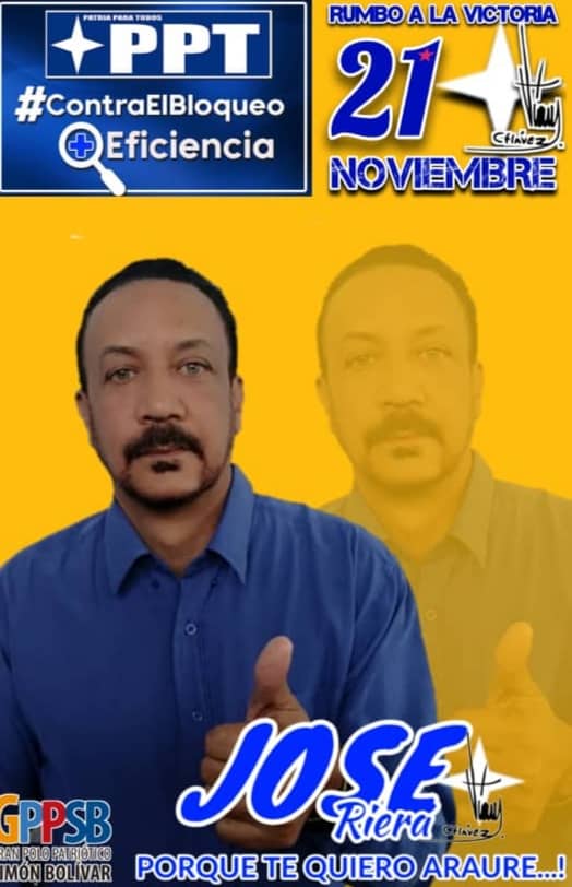 ja_riera's tweet photo. #10Nov #PuebloDignoYSoberano El voto es preciado. Es la herramienta sin violencia más poderosa que tenemos en una sociedad democrática y debemos usarla.
Solo faltan 11 días para el  #21Nov cuento contigo Vota en la tarjeta del #PPT José Riera Concejal #MusicosDeLaPatria https://t.co/WFgkyirOkP
