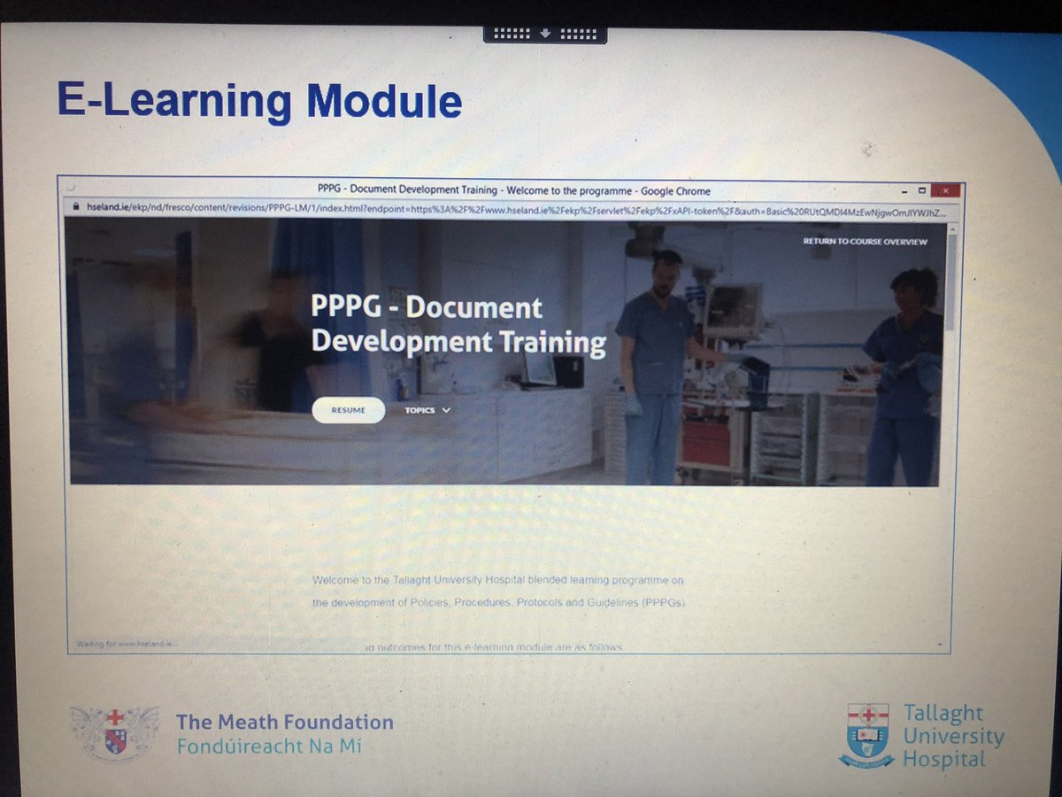 AverilLarke's tweet photo. New #PPPG #blended learning training programme went live today in #TUH on @HSE_HSeLanD ! Finally got my @RCSI_Irl MSc QSHM org project launched! Feeling emotional after overcoming lots of hurdles to get to today!
So many thanks to my #TUH project team, #MeathFoundation etc https://t.co/9yd7Hyb2bz