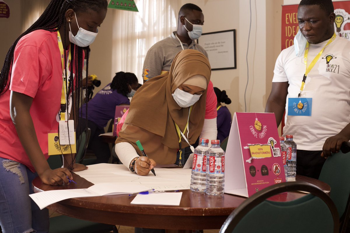 UNICEFGhana's tweet photo. Young minds are hacking solutions to #EndOpenDefecation in #Ghana as part of #IdeasHack21. 
Five teams out of ten will win prizes and the opportunity to develop their ideas into real solutions for a cleaner #Ghana. 
Wish them luck! https://t.co/9pYY5niVfs
