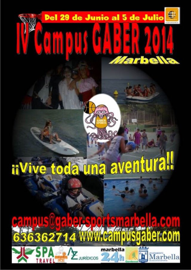 GABERSPORTS's tweet photo. Hoy echamos a la vista nuevamente atrás, concretamente a 2014, y recodamos el IV #campusgaber Un cartel que tenía a nuestra mascota, #Gaberusa como centro de la imagen. Por 4º año afrontábamos esa aventura! El rojo y amarillo de nuestra bandera España 🇪🇸 era también protagonista https://t.co/qOsIAJ6ruD
