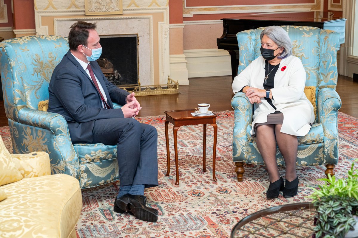 🇧🇪🤝🇨🇦 A week ago, Ambassador Van Gheel presented his credentials to the <a href="/GGCanada/">Governor General of Canada</a> Mary May Simon. 

👇 Relive the best moments of it through some of the official shots taken that day.