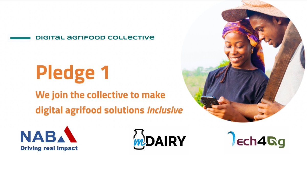nfp_sdg2's tweet photo. 🔈We're extremely delighted to welcome @Stichting_NAB @mdairy_ng and #Tech4Ag as the latest members of the Digital Agrifood Collective to sign its two pledges, relating to digital inclusion and commercial viability.
Read more about the collective below ⬇️ https://t.co/nkMbx4Geih https://t.co/dalKFGBxur