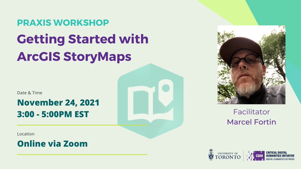 Join us November 24 for our next Praxis Workshop—this one shows you how to get started with <a href="/ArcGISStoryMaps/">ArcGIS StoryMaps</a>. Head of <a href="/MDL_UofT/">Map & Data Library</a>, Marcel Fortin will teach attendees the basic functions of the popular GIS platform. Register for his workshop at uoft.me/Praxis-StoryMa…. 🌎