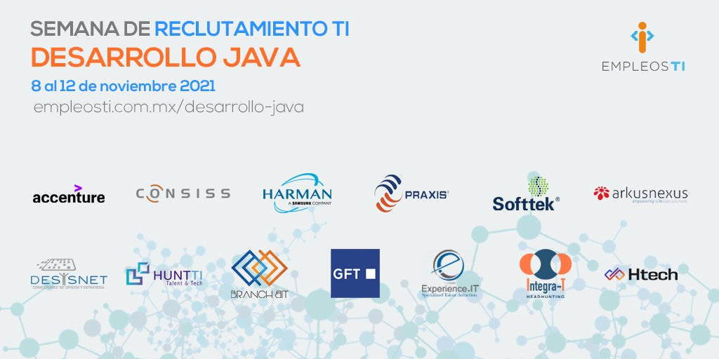 hirelineio's tweet image. 🔹 ¡GFT México, Harman de México, Branchbit, y más están participando en la Semana de Reclutamiento TI Desarrollo Java!
🚀  Conoce más sobre el evento en 👉 bit.ly/1121-tw-java

#SemanaDeReclutamientoTI #DesarrolloJava #EmpleosTI