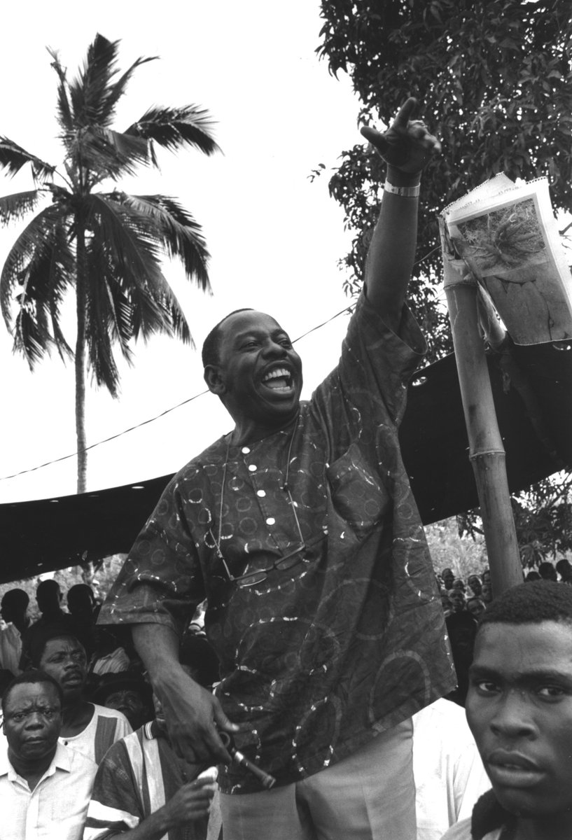 goldmanprize's tweet photo. On the 26th anniversary of the death of Ken Saro-Wiwa (Nigeria, 1995), we remember this inspirational environmental defender and leader. We join others in solidarity for those lost in service of protecting the Earth. https://t.co/ZcFziaIQOC
