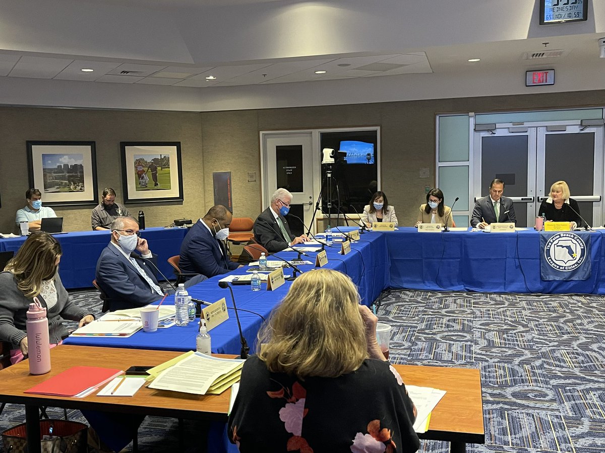 pbcloc's tweet photo. The Palm Beach County League of Cities is having a Joint Workshop with Palm Beach County Legislative Delegation at Palm Beach Gardens City Hall and are discussing the League’s Legislative Priorities for the 2022 Legislative Session. https://t.co/Nm8riFrVs1