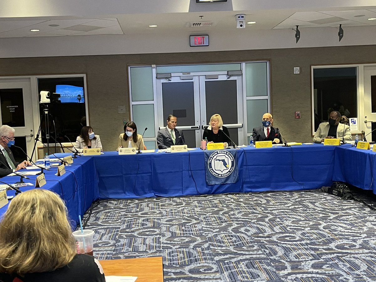 pbcloc's tweet photo. The Palm Beach County League of Cities is having a Joint Workshop with Palm Beach County Legislative Delegation at Palm Beach Gardens City Hall and are discussing the League’s Legislative Priorities for the 2022 Legislative Session. https://t.co/Nm8riFrVs1
