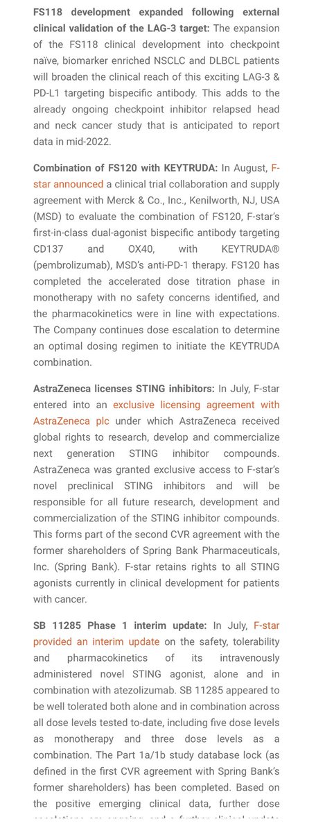 MACDcurlingup's tweet photo. Great 3rd qt. highlights with pipeline and catalysts defined. Have $71m cash $FSTX upcoming milestones mid 2022 for FS118 efficacy. 2H 2022 for FS222 efficacy. https://t.co/OxHndBdvsj