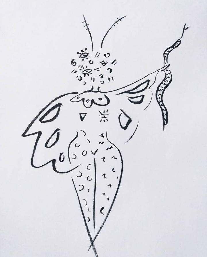 Omebi_Velouria's tweet photo. Rough character idea from a dream I once had who throws snakes at people trying to harm you. Anyone else pull ideas from their dreams?
#InkArt #InkDrawing #Doodle #InkBrush #Art #SnakePower https://t.co/Jdj7p52NUn
