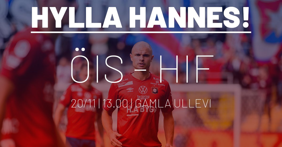 🎟 20 november hyllar vi en trotjänare. Köp biljett till matchen mot Helsingborgs IF redan nu! 

#HyllaHannes

▶️ bit.ly/3qnQGK8