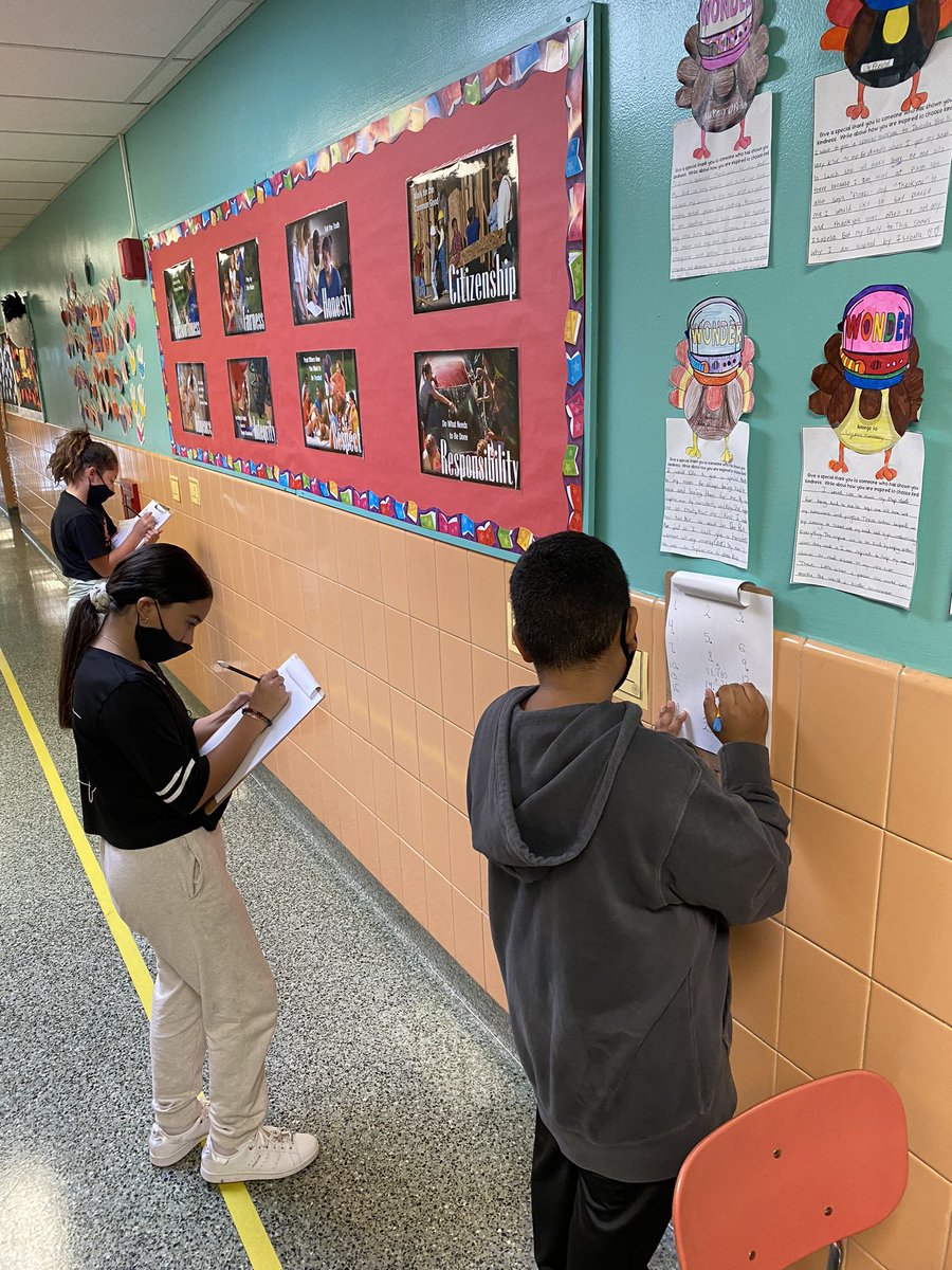 _Sara_Bender's tweet photo. Multi digit multiplication task cards to get some movement in with our math work today! #nb #math #funin5thgrade https://t.co/p9QvTfV9fW