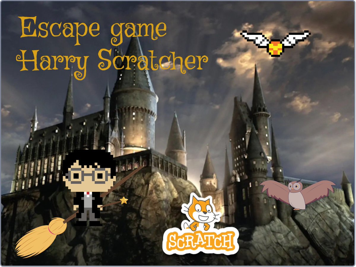 TechKidsAcademy's tweet photo. NOUVEAU Stage Scratch Escape game sur le thème de Harry Potter pour Noël, inscrivez-vous vite, places limitées : https://t.co/pr5PJbmdWJ #HarryPotter #stagecoding #coding #scratch #escapegame #activitésenfants #stagesvacances @scratch @EdtechFrance https://t.co/AdP629jVyP