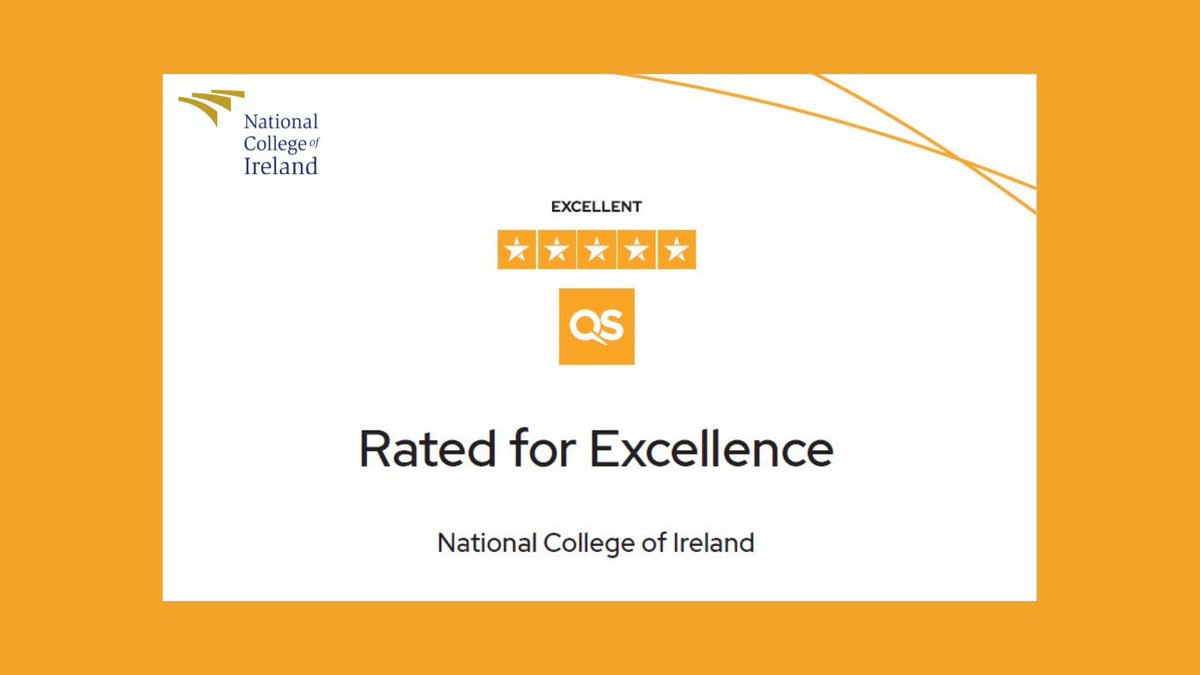NCIRL's tweet photo. We are over the moon to share the news that National College of Ireland has received a 5-star rating from global HEI benchmarking experts QS Stars ⭐⭐⭐⭐⭐

Read the announcement in full here: https://t.co/JjDND5WV8x #MyNCI #QSStarsRating https://t.co/FA9sxzuA4u