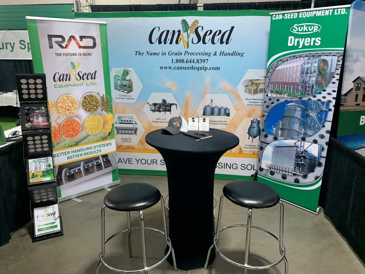 CanSeed's tweet photo. We are ready for our first "in person" tradeshow in 22 months and we are beyond excited to see everyone at @agritradetoday!! We are located in the Centrium Concourse booth #131! Stop by and say hi! #AgriTrade21 #RedDeer #agriculture #Albertaag #canseed #Saskag https://t.co/7JkmWfqXy1