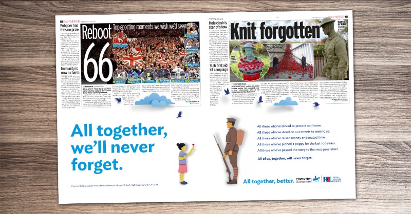 newsworks_uk's tweet photo. All together, we'll never forget: @ReachPress works with @CoventryBS and @lovesugascience across its titles to remind readers of everything Remembrance and the @PoppyLegion's #PoppyAppeal has stood for over the last century https://t.co/X6LUcqlM7C