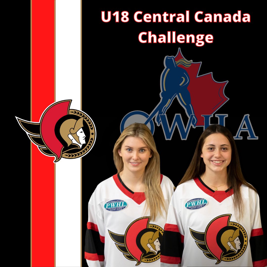 OttawaLadySens's tweet photo. Goodluck to Lady Sens forward @GracieSacca67 and defence @hayleyglazerr who are headed to Alliston, ON to represent Ontario at the Women’s Hockey U18 Central Canada Challenge this weekend November 12 to 14, 2021. https://t.co/XlKdvMGtVY