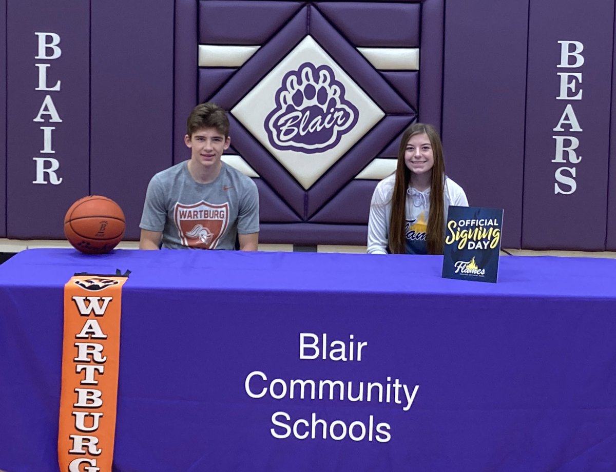 Congratulations to Luke Ladwig (Wartburg basketball) and Anna Moore (College of Saint Mary golf) on their college signings today!