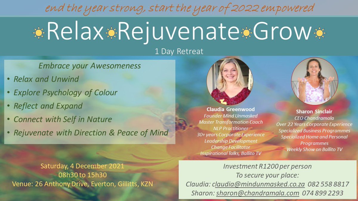 ChandramalaSA's tweet photo. Before 2022, let's detox from 2021 &amp; rejuvenate for 2022 https://t.co/ZDHBJLUMZE