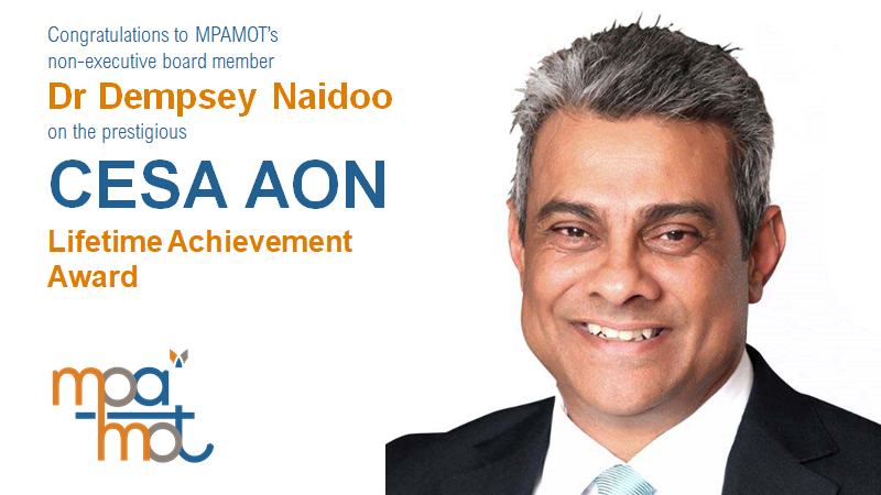 mpamot's tweet photo. Congratulations to MPAMOT's non-executive board member, Dr Dempsey Naidoo for receiving the prestigious CESA AON Lifetime Achievement Award.
#CESAAonAwards2021
#MPAMOT
#Engineering https://t.co/6oup53d5mZ
