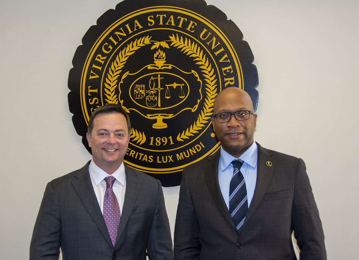 WVStateU's tweet photo. Thank you Kanawha County Commissioner Ben Salango for meeting with Interim President Ericke Cage today to discuss future opportunities at WVSU! https://t.co/381Ahq9Q4P
