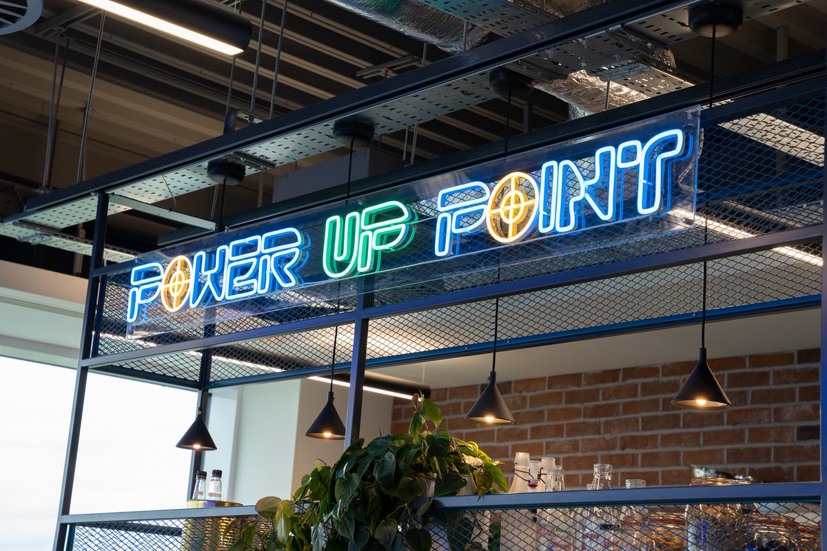 DPSGamesStudio's tweet photo. With subsidized snacks, meals and complimentary coffee, the Power Up Point deli is the perfect place to recharge. ⚡☕
#playiseverything #gamedev #hiring https://t.co/fO1GgTcGL0