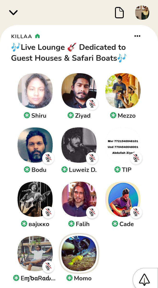 MunaAmina's tweet photo. #HappeningNow #Live room @Clubhouse in #KILLAA
https://t.co/kovgJMi2Mm
From 9:00 - 11:00pm +5GMT

Dedicated to #Maldives local #tourism #Music &amp; #Singing by local #Maldivian artists.
@MoTmv @Mausoom_Maus @ibusolih @MohamedNasheed https://t.co/WldcCywJvo