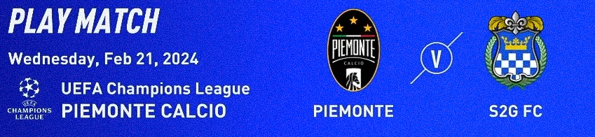 S2GFC's tweet photo. BIG CHAMPIONS LEAGUE MATCH VS JUVENTUS/PIEMONTE CALCIO! 👀💥 https://t.co/VrdyG8Xd0a