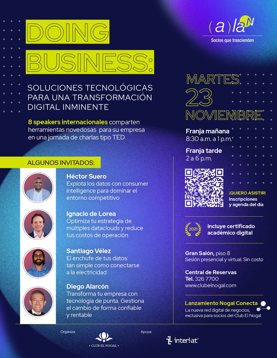 NETclubelnogal's tweet photo. En un entorno de digitalización, optimizar la experiencia del cliente y las herramientas de su empresa se ha convertido en una prioridad. Estos son algunos invitados que nos acompañarán en A la N – Doing Business. Inscripciones aquí: https://t.co/Od8AYvQjpI #AlaNclubelnogal https://t.co/1VBGKEnTa3
