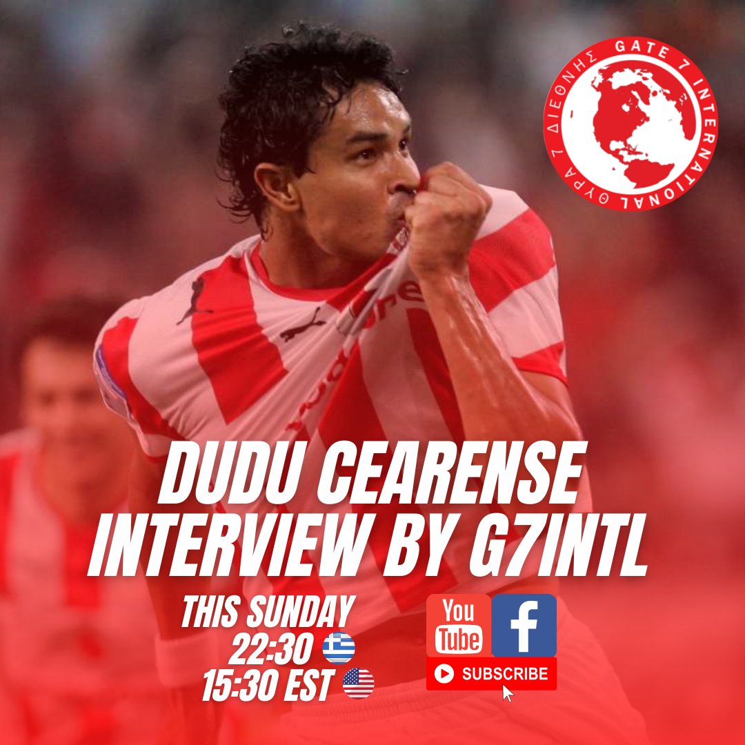 Thrylos7Intl's tweet photo. It only took one hint for John. We were a bit stunned at G7INTL!
But with that, we are extremely excited and grateful to announce that Dudu Cearense 🇧🇷 will be joining the podcast to discuss his time at Olympiacos 🔴⚪️! Our interview will be live, so don't miss it this Sunday! https://t.co/Xq9N16wxoC