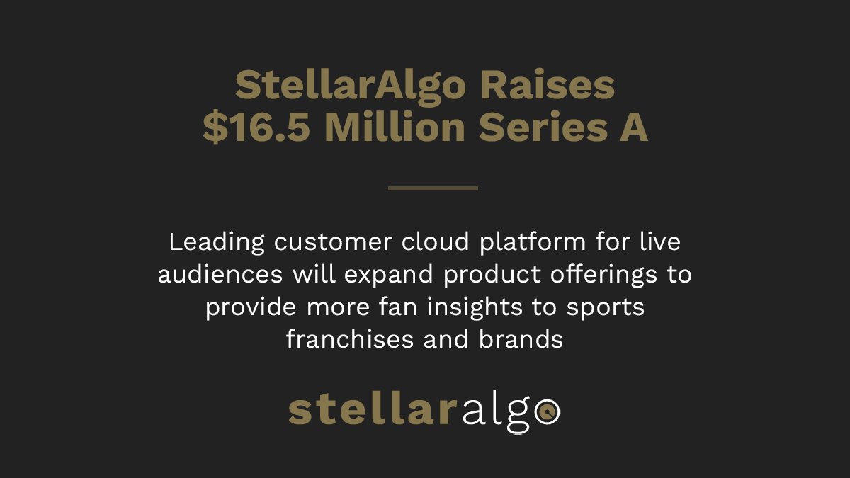 stellaralgo's tweet photo. "This funding represents a major milestone for our company and will significantly advance the industry’s ability to monetize fan bases through digital channels."
- @VincentIrcandia, founder and CEO
Learn more in our press release:
📣 https://t.co/udeZOEfjCn
#SeriesA #FundingNews https://t.co/X0zjpnKYRf