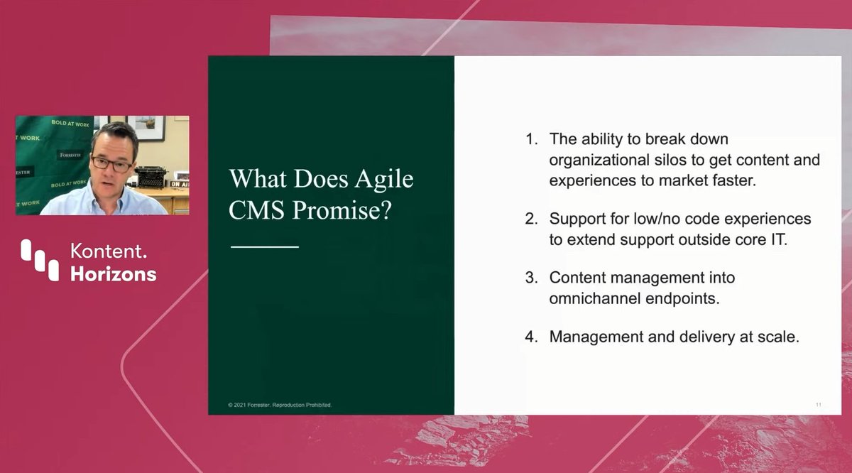Gules_Rampant's tweet photo. What does #agileCMS promise?

#KontentHorizons

https://t.co/PBFohNf6Vs

#jamstack #composabledxp #headlesscms @KenticoKontent https://t.co/5VklP8xi2v